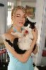 LeAnn Rimes desktop wallpaper with her cat