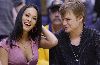 Megan Fox : together with David Gallagher at the Lakers Game in 2004