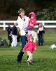 Marcia Cross : spotted at the park in Pacific Palisades with her twin baby daughters on January 5th 2009