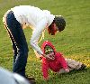 Marcia Cross : at the park in Pacific Palisades together with her twin daughters on January 5th 2009