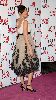 Lisa Snowdon : wearing a floral pattern print cream beige and black dress at the Elle Style Awards 2007