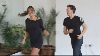 Lisa Snowdon training with her partner of dancing with the stars Brendan Cole