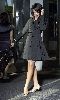 Rihanna gray stylish double chest coat