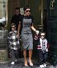 Victoria Beckham spotted leaving the Hotel de Russie in Rome with her sons