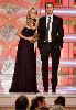 Zac Efron : and Hayden Panettiere on stage presenting a Golden Globe Award 2009