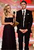 Zac Efron : with Hayden Panettiere on stage presenting a Golden Globe Award 2009