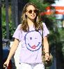 Natalie Portman latest Candids wearing a smily face t-shirt