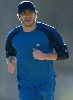 Jake Gyllenhaal running with his his personal trainer on Wednesday in Santa Monica, California 14th of January 2009