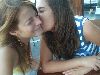 melis gozen kissed by a friend