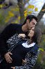 Burak Hakki kissing his pregnant wife Sema Simsek