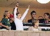 Victoria Beckham : together with actress Eva longoria watching a game