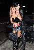 tila tequila : seen with a girlfriend at the Crown Bar in West Hollywood on January 21, 2009