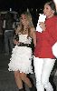 tila tequila : arrives at the Madonna concert at Dodgers Stadium on November 6, 2008