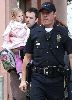 Ben Affleck : spotted accompanied by a policeman as he picks up his daughter, Violet Affleck, from school in Santa Monica, Los Angeles on the 22nd of January 2009