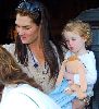 Brooke Shields : with her daughters for Rowan s 5th birthday celebration at Katsuya restaurant in Brentwood, California on the 15th of May 2008