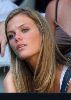 Brooklyn Decker watching a tennis game of her fiance