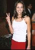 Actress jessica alba old picture in a white top and red pants