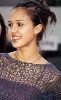 Actress jessica alba cute hair bun