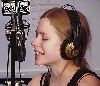 avril lavigne recording a song at the studio