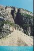 Cities Canada : A rockslide from a cliff above Lake Moraine.