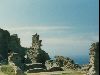 Cities Europe The United Kingdom : A ruined castle in Tintagel, Cornwall, believed to be the castle