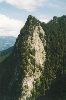 Cities Europe Germany : Rock outcropping from the Alpspitze cable car down.