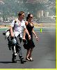 Angelina Jolie and Brad Pitt picture as they are on the runway of Burbank airport on August 26th 2006