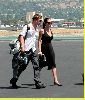 Angelina Jolie and Brad Pitt picture as they are on the runway of Burbank airport on August 26th 2006