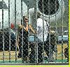 Angelina Jolie and Brad Pitt picture as they are on the runway of Burbank airport on August 26th 2006