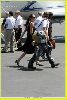 Angelina Jolie and Brad Pitt picture as they are on the runway of Burbank airport on August 26th 2006