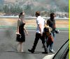 Angelina Jolie and Brad Pitt picture as they are on the runway of Burbank airport on August 26th 2006