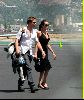 Angelina Jolie and Brad Pitt picture as they are on the runway of Burbank airport on August 26th 2006