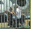 Angelina Jolie and Brad Pitt picture as they are on the runway of Burbank airport on August 26th 2006