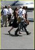 Angelina Jolie and Brad Pitt picture as they are on the runway of Burbank airport on August 26th 2006