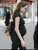 Angelina Jolie pregnant picture wearing a black top and pants