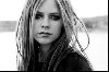 Avril Lavigne black and white picture