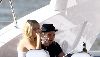 Avril Lavigne and husband Deryck Whibley on a boat