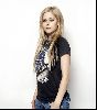 avril lavigne in blue denim pants