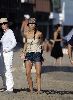 Jessica Alba spotted wearing a floral sun hat at the beach